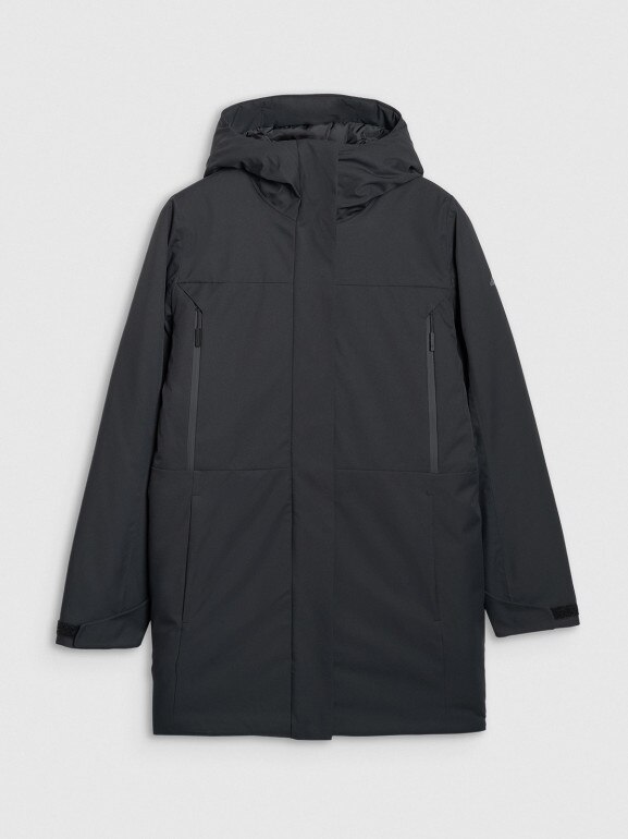 Damski płaszcz przejściowy 4F 4FWAW25TTJAF0786 - czarny