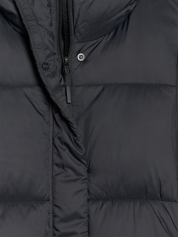 Damski płaszcz puchowy pikowany 4F 4FWAW25TDJAF586 - czarny