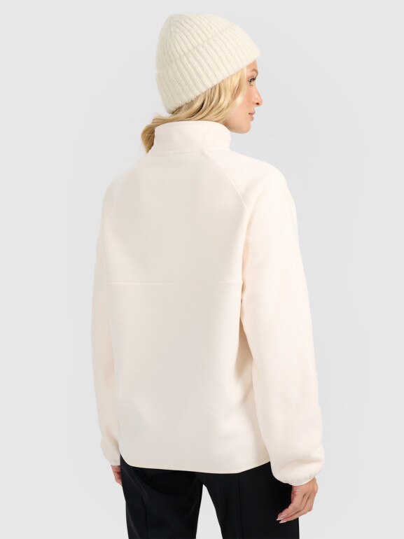 Damski polar oversize 4F 4FRAW25TFLEF450 - biały