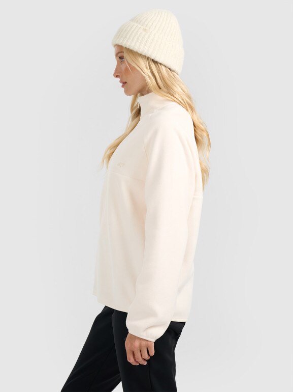 Damski polar oversize 4F 4FRAW25TFLEF450 - biały