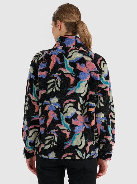 Damski polar rozpinany bez kaptura 4F 4FRAW25TFLEF499 - multikolor