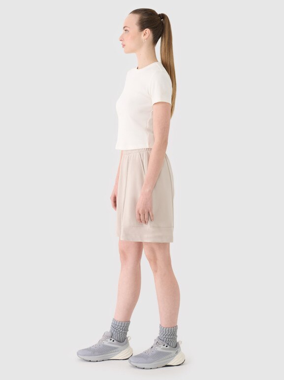 Damski t-shirt basic 4F 4FRSS25TTSHF2696 - biały