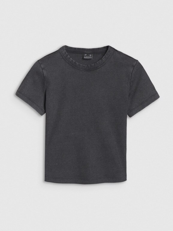 Damski t-shirt basic 4F 4FRSS25TTSHF2696 - czarny