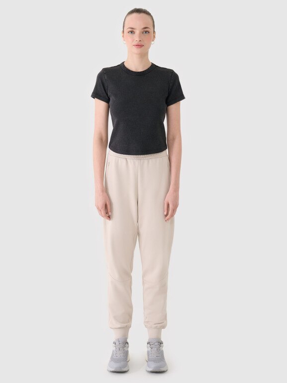 Damski t-shirt basic 4F 4FRSS25TTSHF2696 - czarny