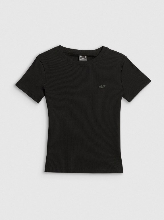Damski t-shirt basic 4F 4FRSS26TTSHF3629 - czarny