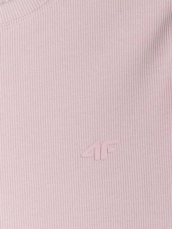 Damski t-shirt basic 4F 4FRSS26TTSHF3629 - różowy