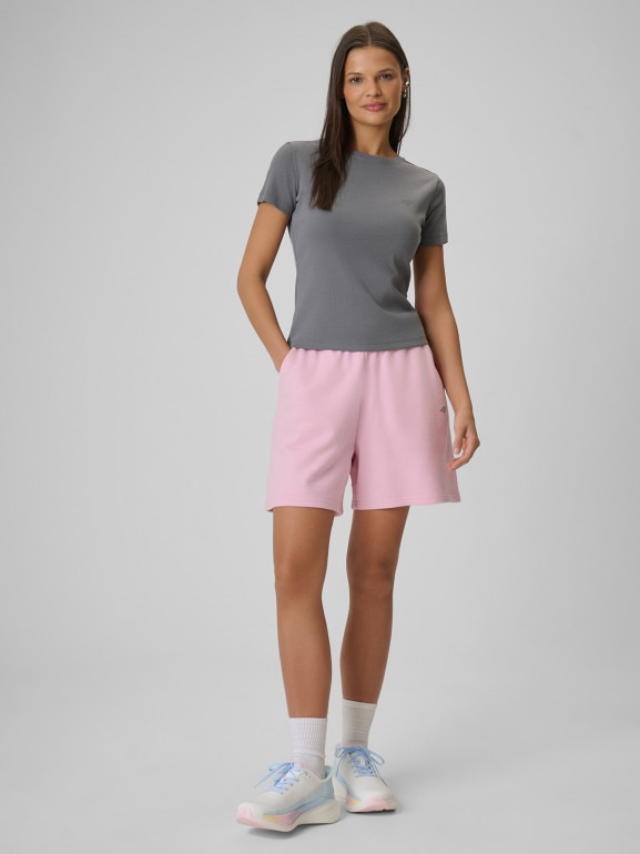 Damski t-shirt basic 4F 4FRSS26TTSHF3629 - szary