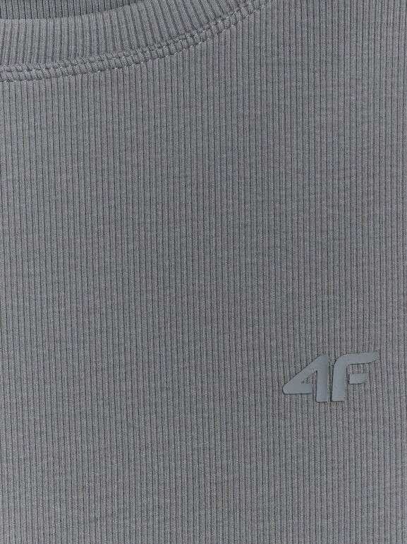 Damski t-shirt basic 4F 4FRSS26TTSHF3629 - szary