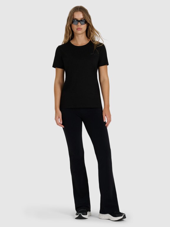 Damski t-shirt basic 4F 4FWMM00TTSHF2356 - czarny