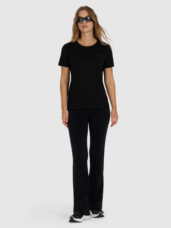 Damski t-shirt basic 4F 4FWMM00TTSHF2356 - czarny