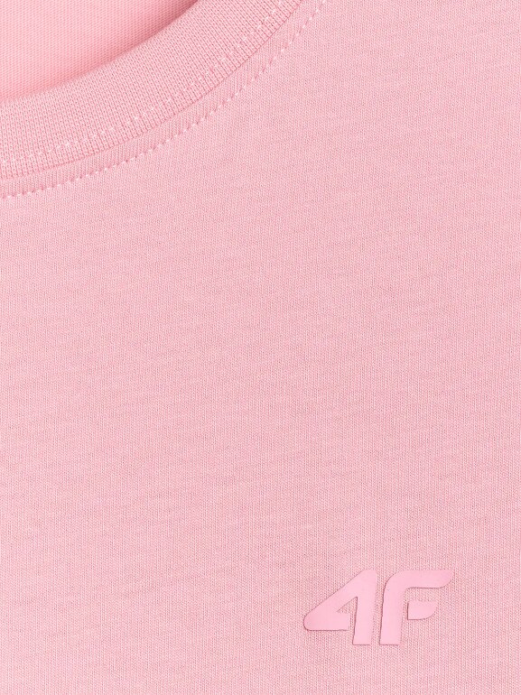 Damski t-shirt basic 4F 4FWMM00TTSHF2356 - różowy