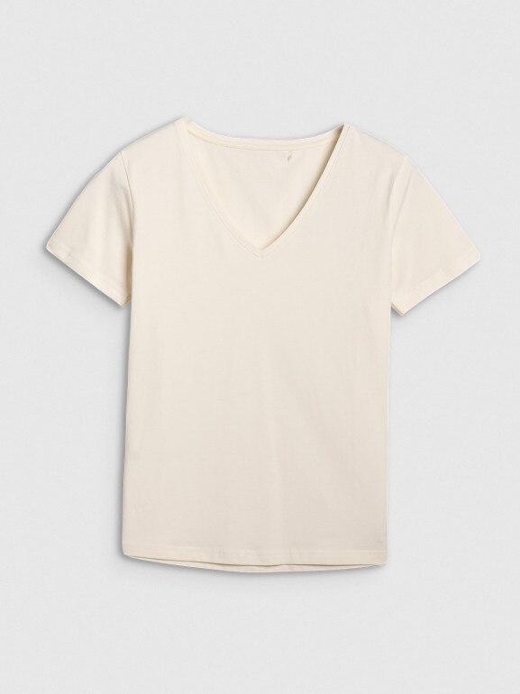 Damski t-shirt basic 4F 4FWSS25TTSHF1990 - biały