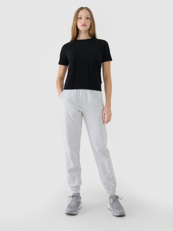 Damski t-shirt basic 4F 4FWSS25TTSHF1991 - czarny