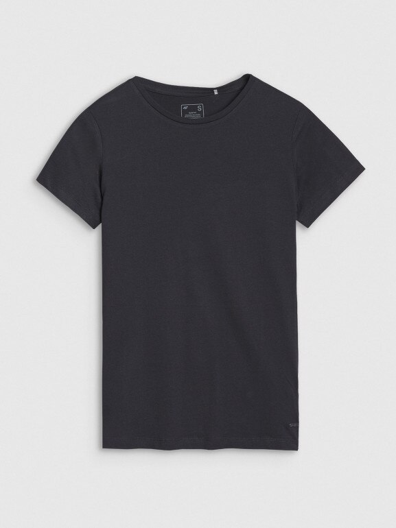 Damski t-shirt basic 4F 4FWSS25TTSHF1995 - czarny