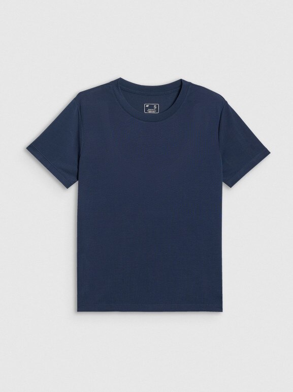 Damski t-shirt basic 4F 4FWSS26TTSHF2773 - granatowy