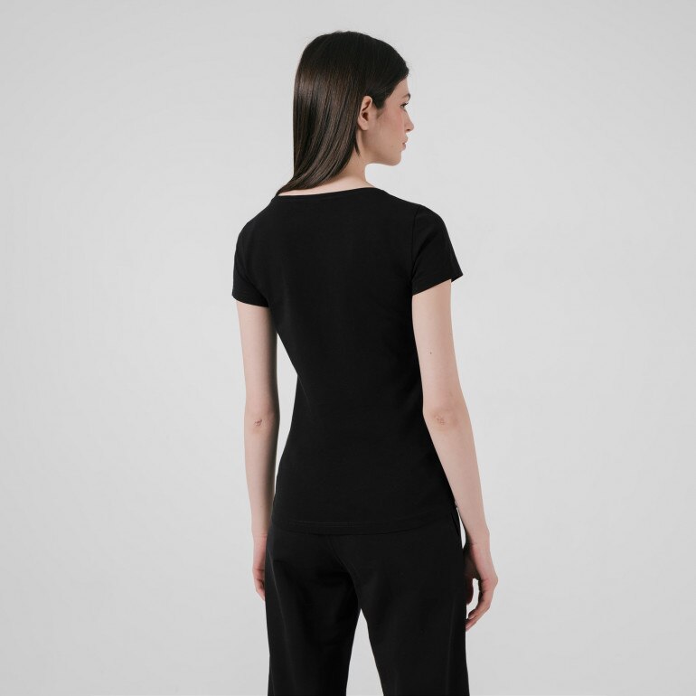 Damski t-shirt basic 4F NOSD4-TSD300 - czarny