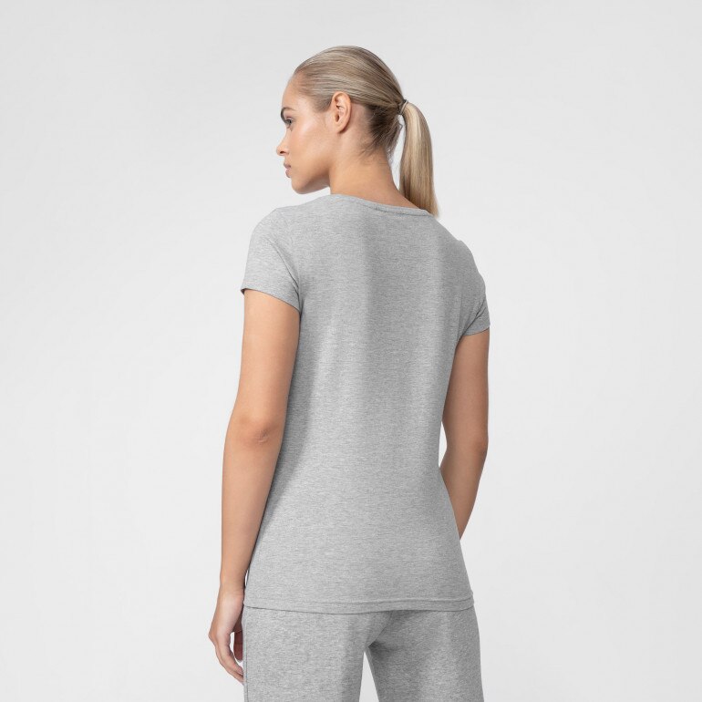 Damski t-shirt basic 4F NOSD4-TSD300 - szary