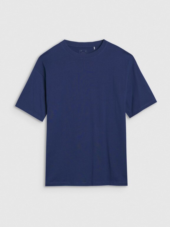 Damski t-shirt oversize 4F 4FRSS25TTSHF2694 - granatowy