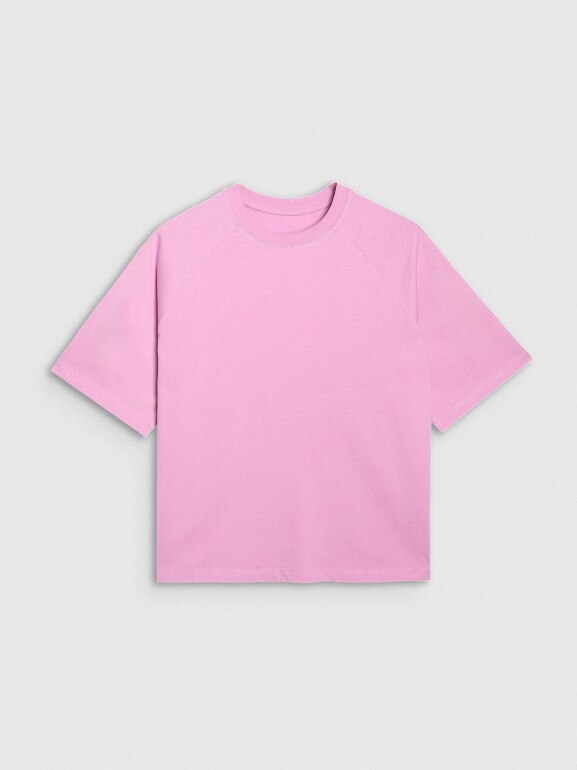 Damski t-shirt oversize 4F 4FRSS25TTSHF2792 - różowy