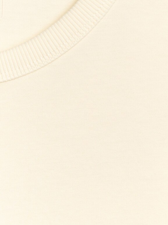 Damski t-shirt oversize 4F 4FWAW25TTSHF2350 - beżowy