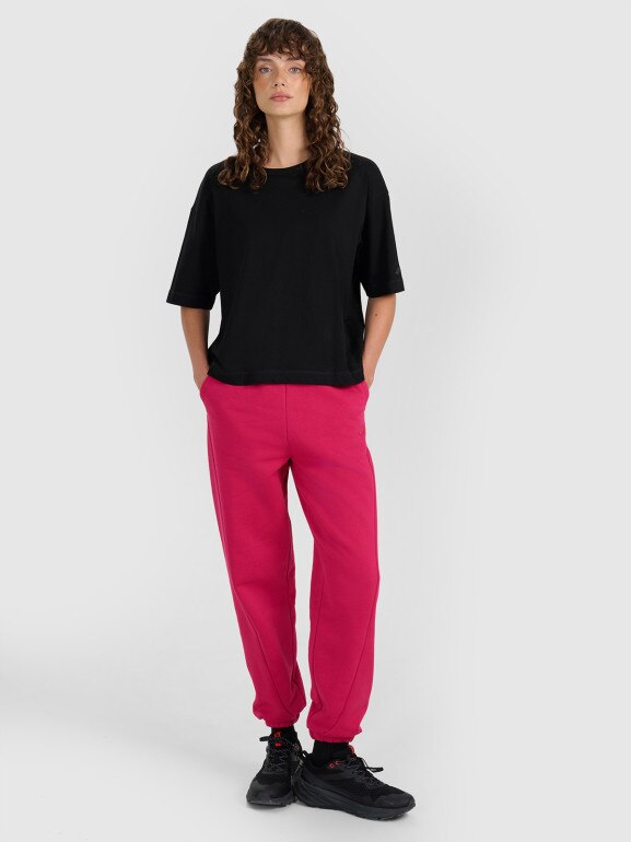 Damski t-shirt oversize 4F 4FWAW25TTSHF2350 - czarny