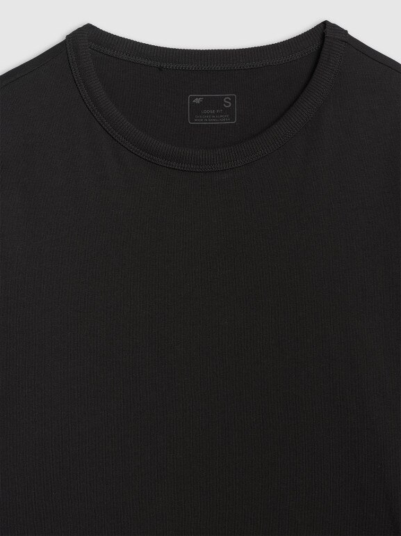 Damski t-shirt oversize 4F 4FWAW25TTSHF2350 - czarny