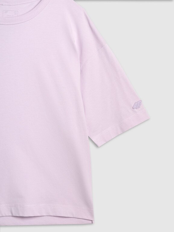 Damski t-shirt oversize 4F 4FWAW25TTSHF2350 - fioletowy