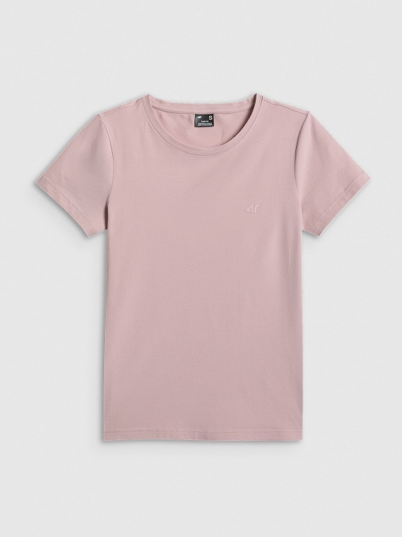 Damski t-shirt slim 4F 4FRSS26TTSHF3628 - różowy