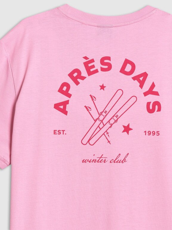 Damski t-shirt z nadrukiem 4F 4FRAW25TTSHF3411 - różowy