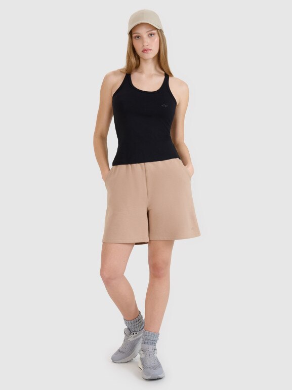 Damski top basic 4F 4FWMM00TSLEF124 - czarny
