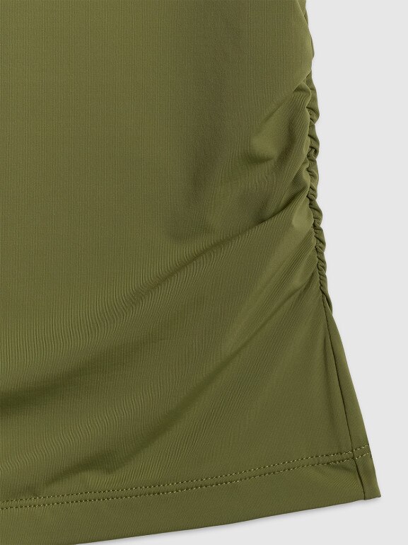 Damski top do jogi 4F 4FWSS26TFSLF0885 - zielony