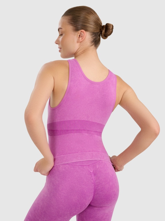 Damski top do jogi i pilatesu 4f 4FWAW25TFSLF578 - różowy