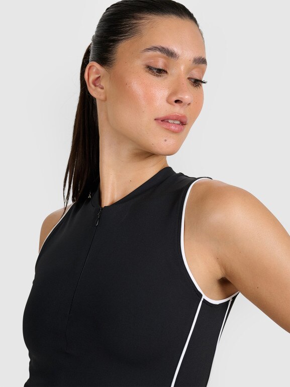 Damski top tenisowy 4F 4FRAW25TFSLF0914 - czarny