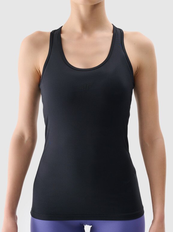 Damski top treningowy 4F 4FRSS25TFSLF414 - czarny