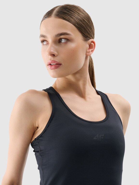 Damski top treningowy 4F 4FRSS25TFSLF414 - czarny