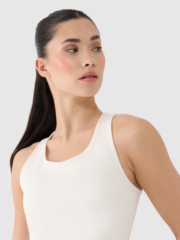 Damski top treningowy 4F 4FRSS25TFSLF430 - biały