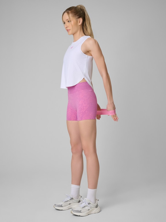 Damski top treningowy 4F 4FRSS26TFSLF1103 - biały