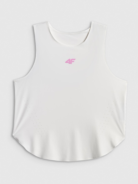 Damski top treningowy 4F 4FRSS26TFSLF1103 - biały