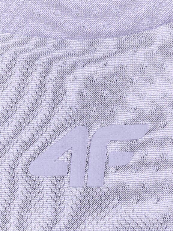 Damski top treningowy 4F 4FWAW25TFSLF572 - fioletowy