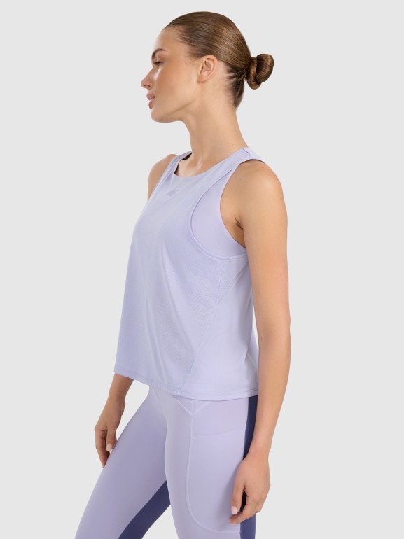 Damski top treningowy 4F 4FWAW25TFSLF572 - fioletowy