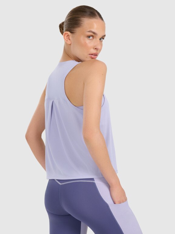 Damski top treningowy 4F 4FWAW25TFSLF572 - fioletowy