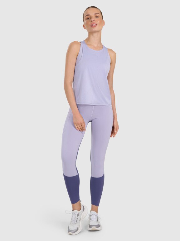 Damski top treningowy 4F 4FWAW25TFSLF572 - fioletowy