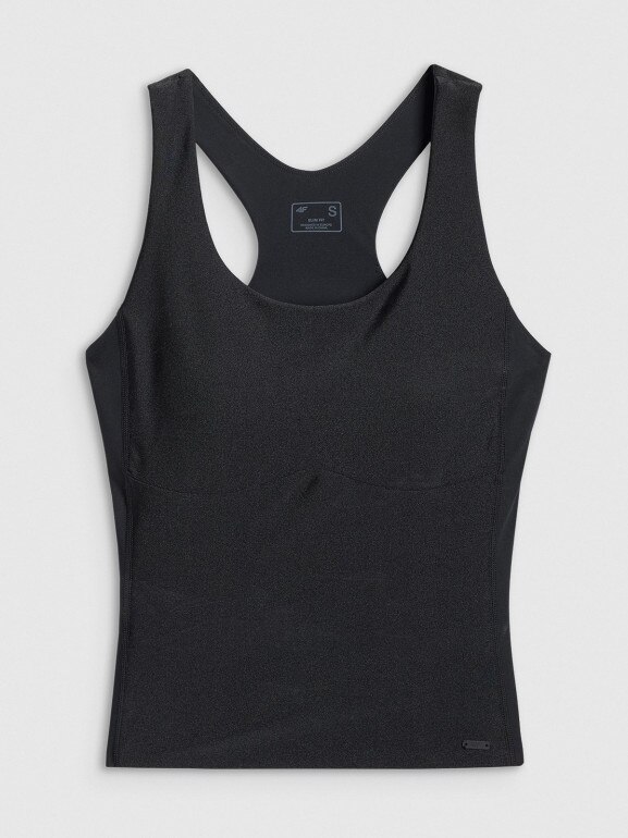 Damski top treningowy 4F 4FWAW25TFSLF573 - czarny