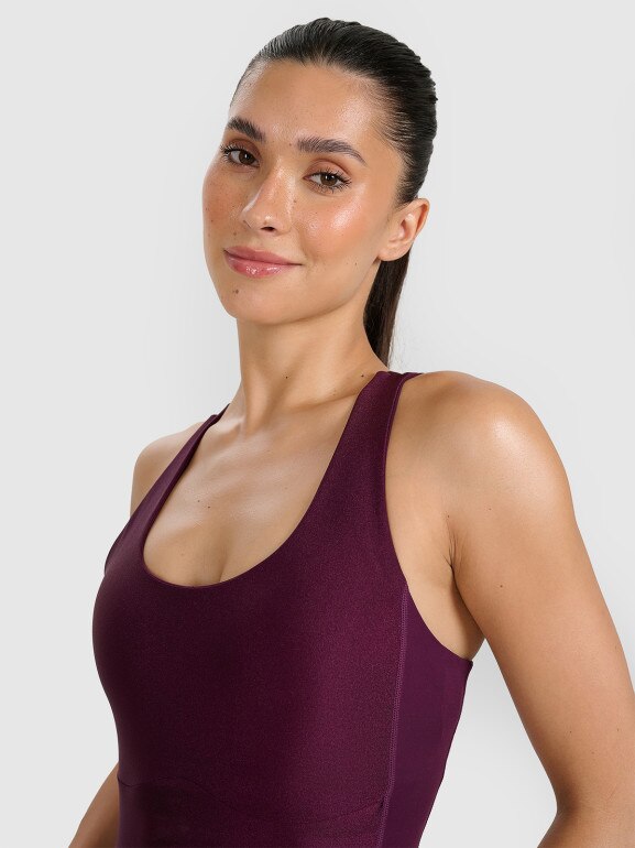 Damski top treningowy 4F 4FWAW25TFSLF573 - fioletowy