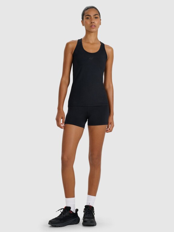 Damski top treningowy 4F 4FWMM00TFSLF0762 - czarny