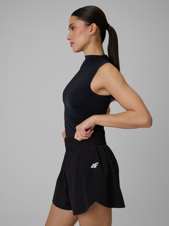 Damski top treningowy 4F 4FWSS26TFSLF0749 - czarny