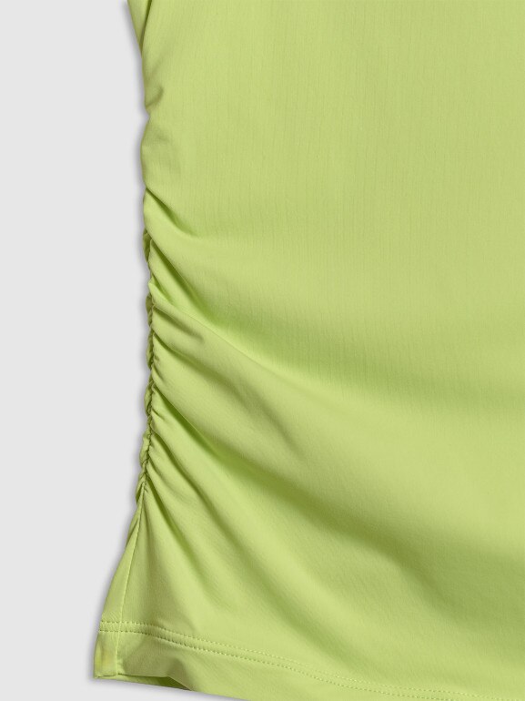 Damski top treningowy 4F 4FWSS26TFSLF0749 - zielony