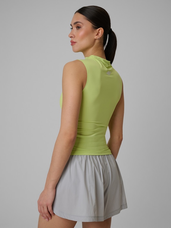 Damski top treningowy 4F 4FWSS26TFSLF0749 - zielony