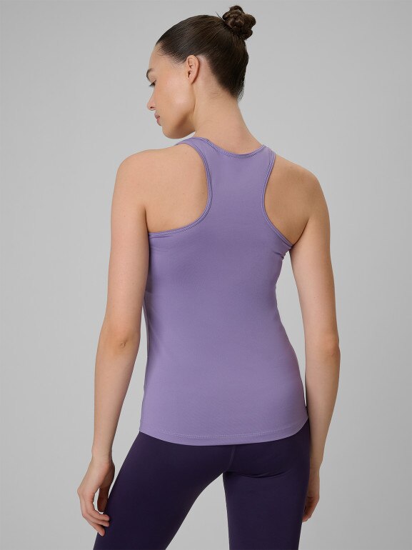 Damski top treningowy 4F 4FWSS26TFSLF0766 - fioletowy