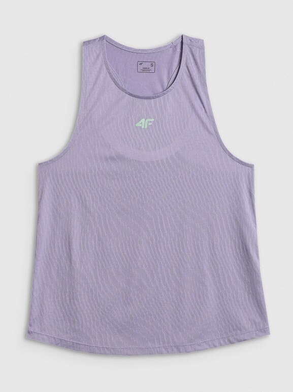Damski top treningowy 4F 4FWSS26TFSLF743 - fioletowy